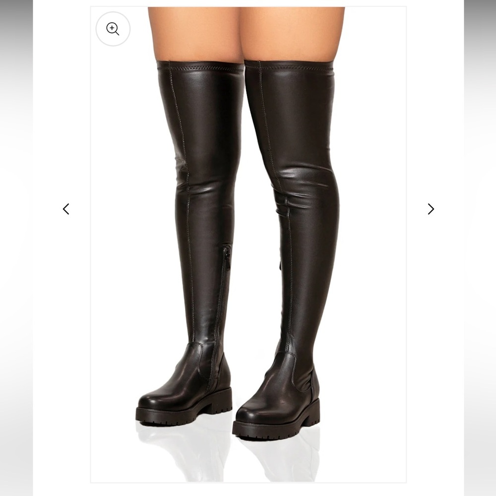 Azalea Wang Black Knee High Boots